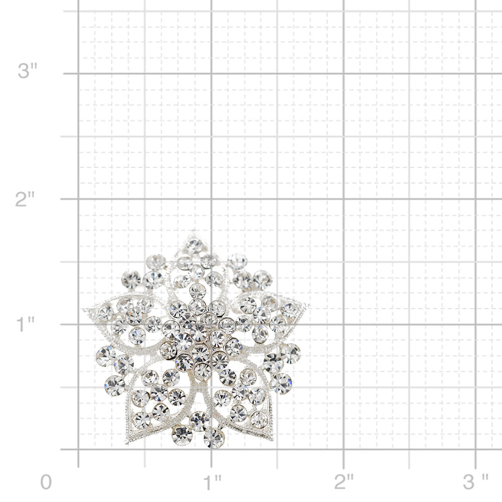Crystal Flower Wedding Pin