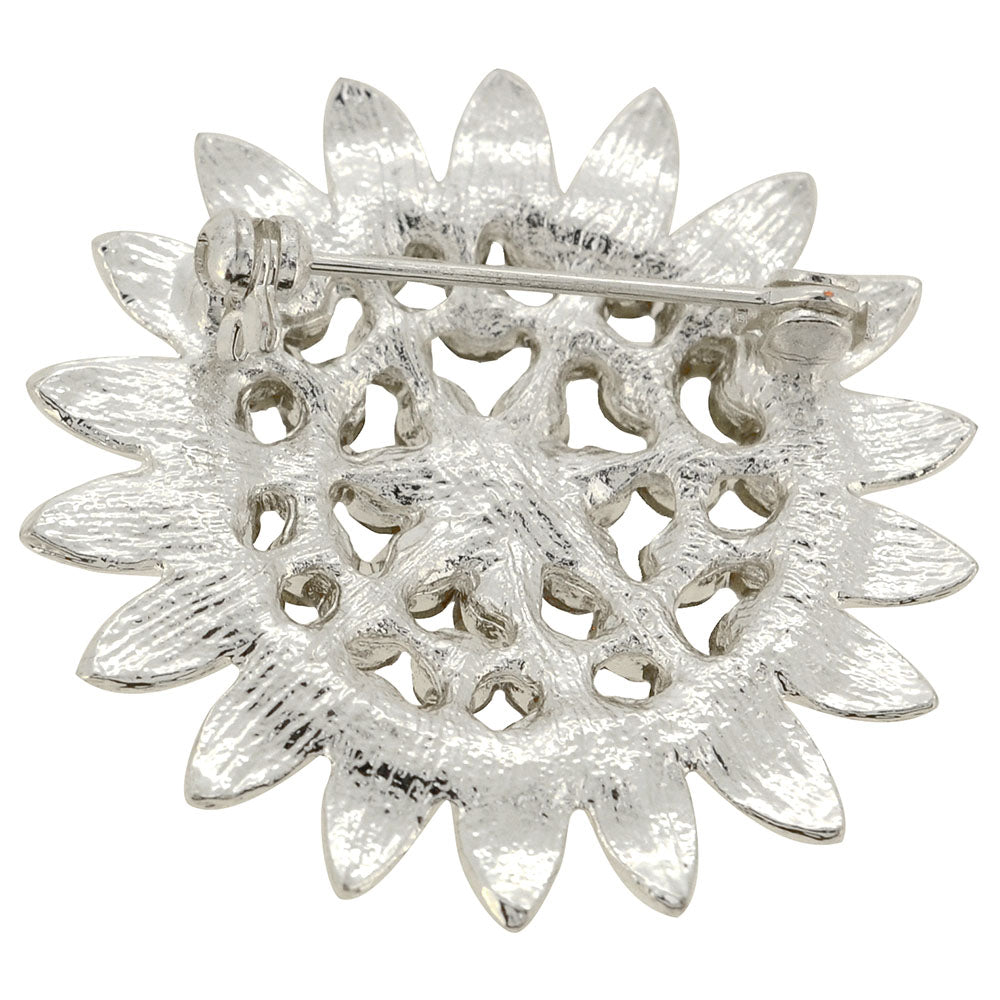 Crystal Sunflower Wedding Pin