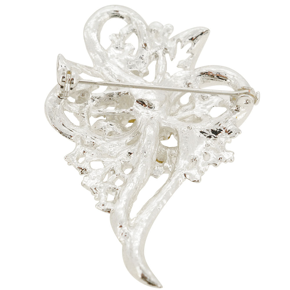 Crystal Flower Wedding Pin