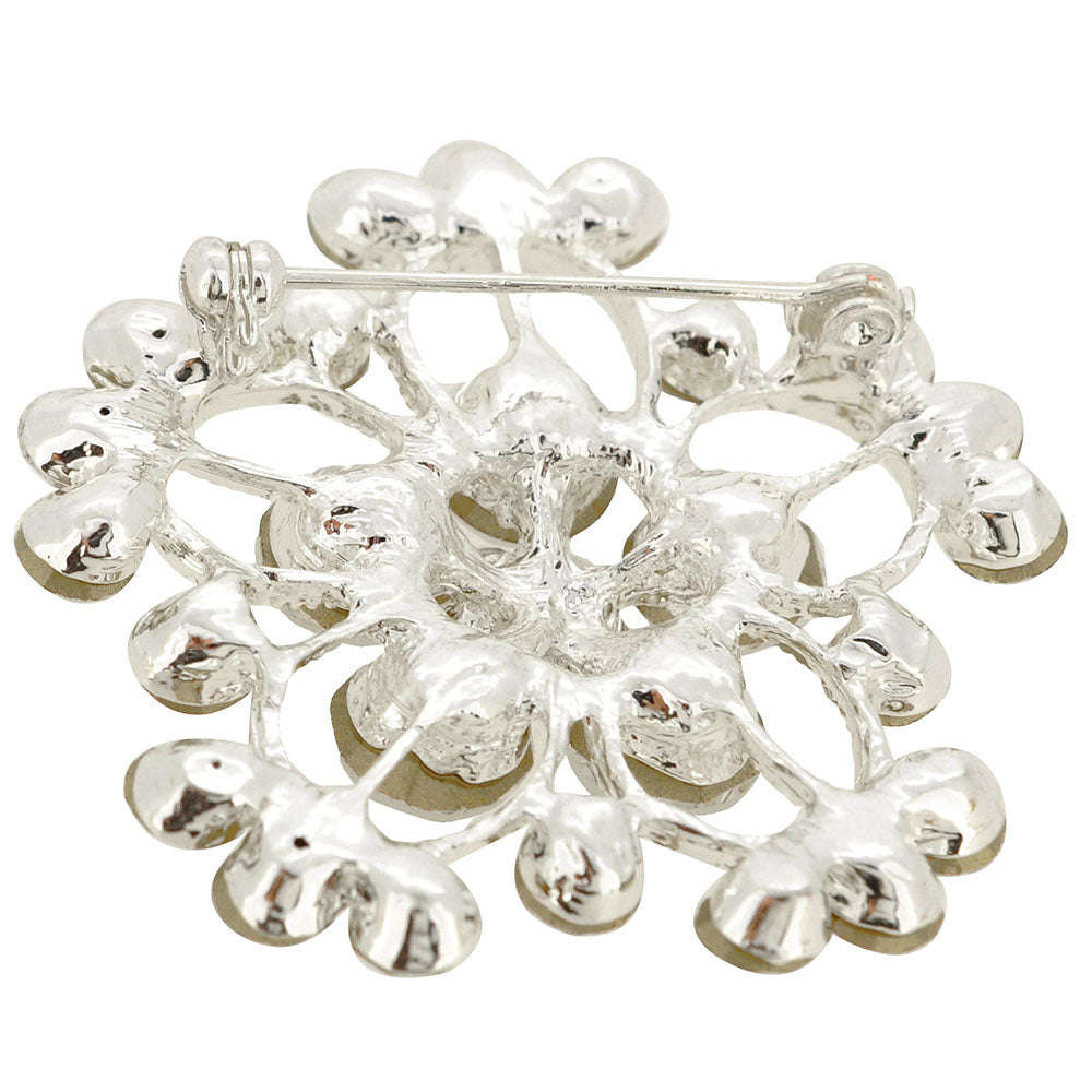 Crystal Flower Wedding Pin