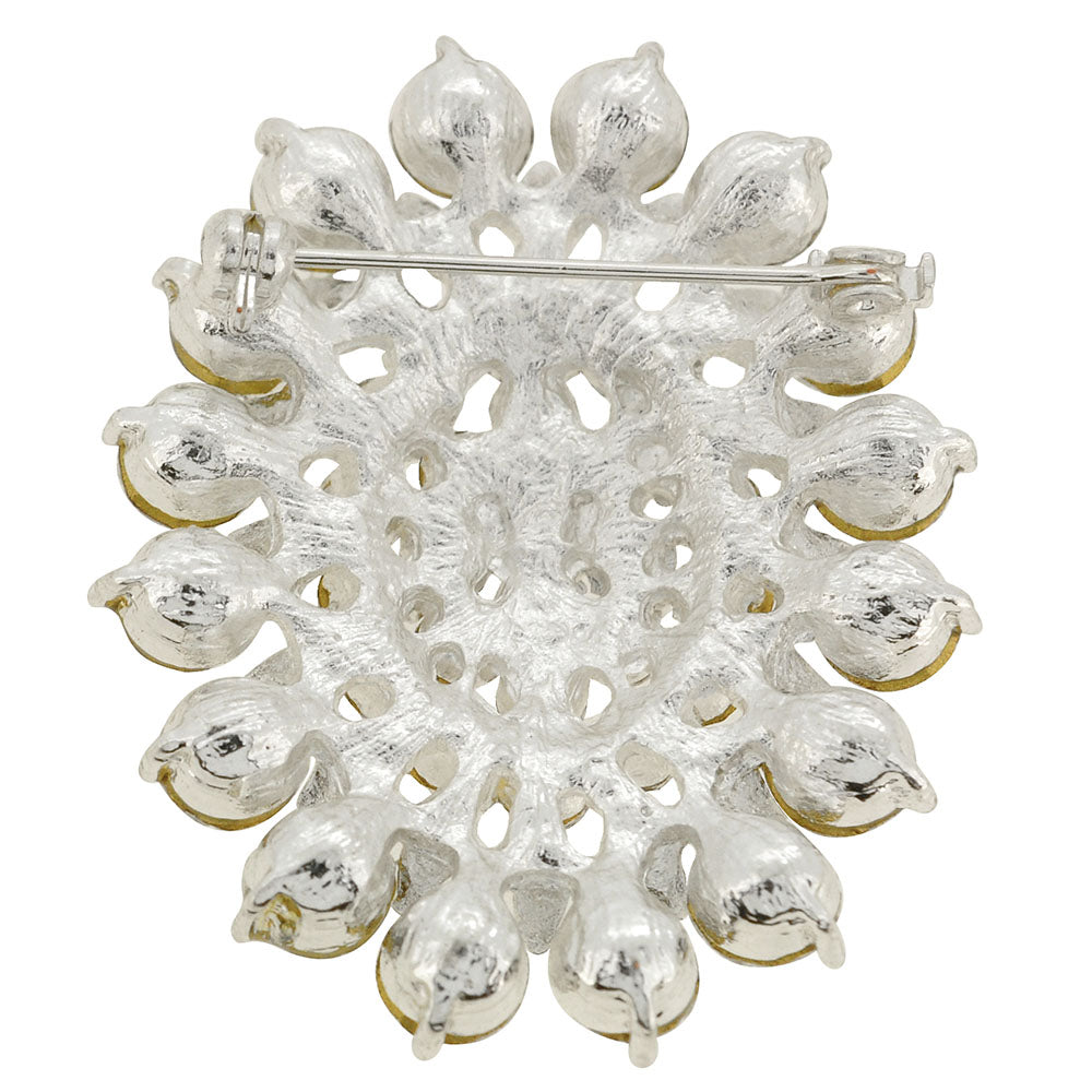 Crystal Flower Wedding Pin