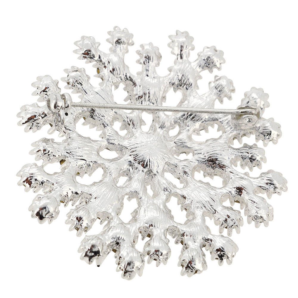 Crystal Flower Wedding Pin