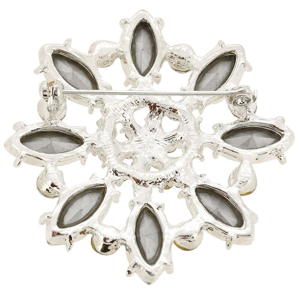 Crystal Flower Wedding Pin