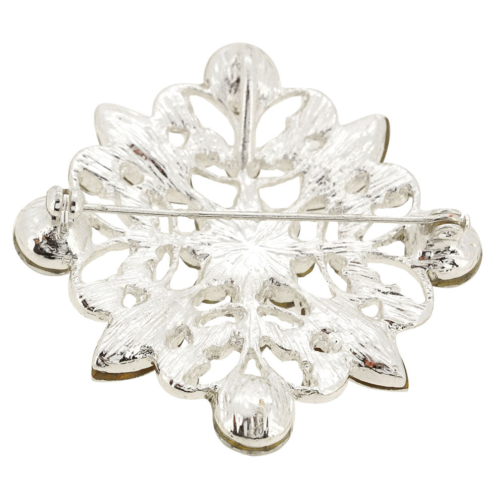 Crystal Flower Wedding Pin And Pendant