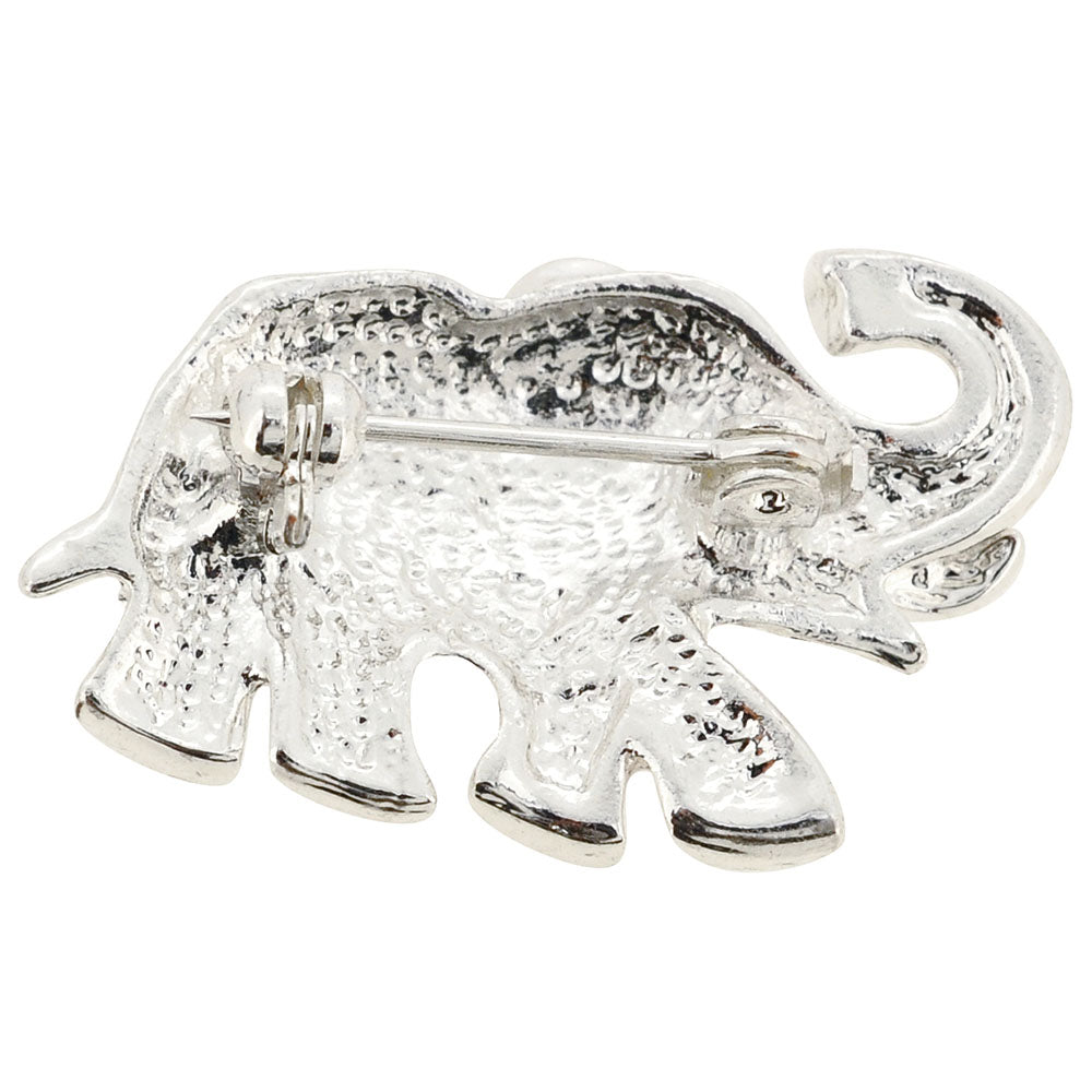 Crystal Elephant Pin