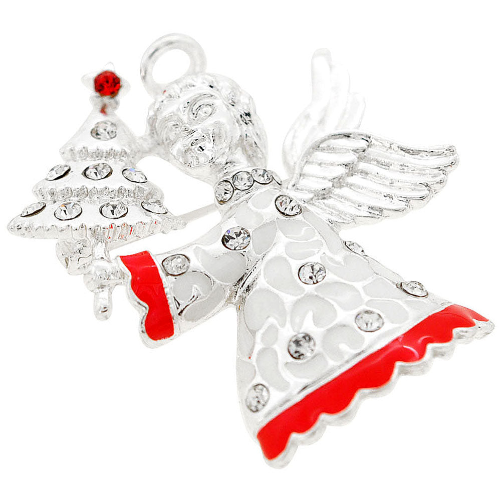 Christmas Tree Angel Pin And Pendant