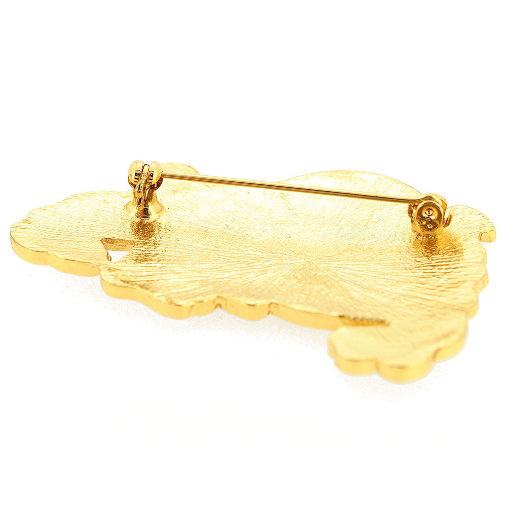 Purple Bulldog Pin Brooch