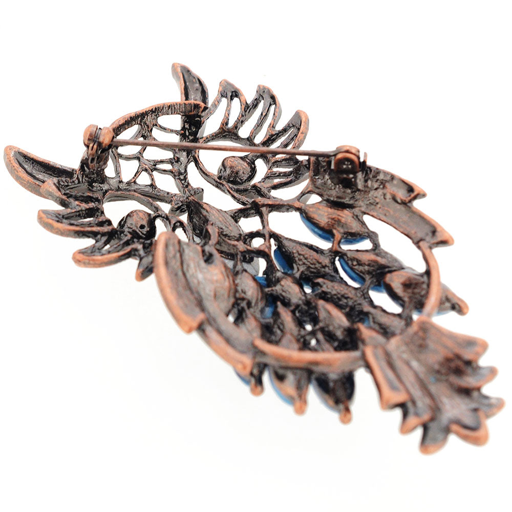 Vintage Style Turquoise Owl Pin Brooch