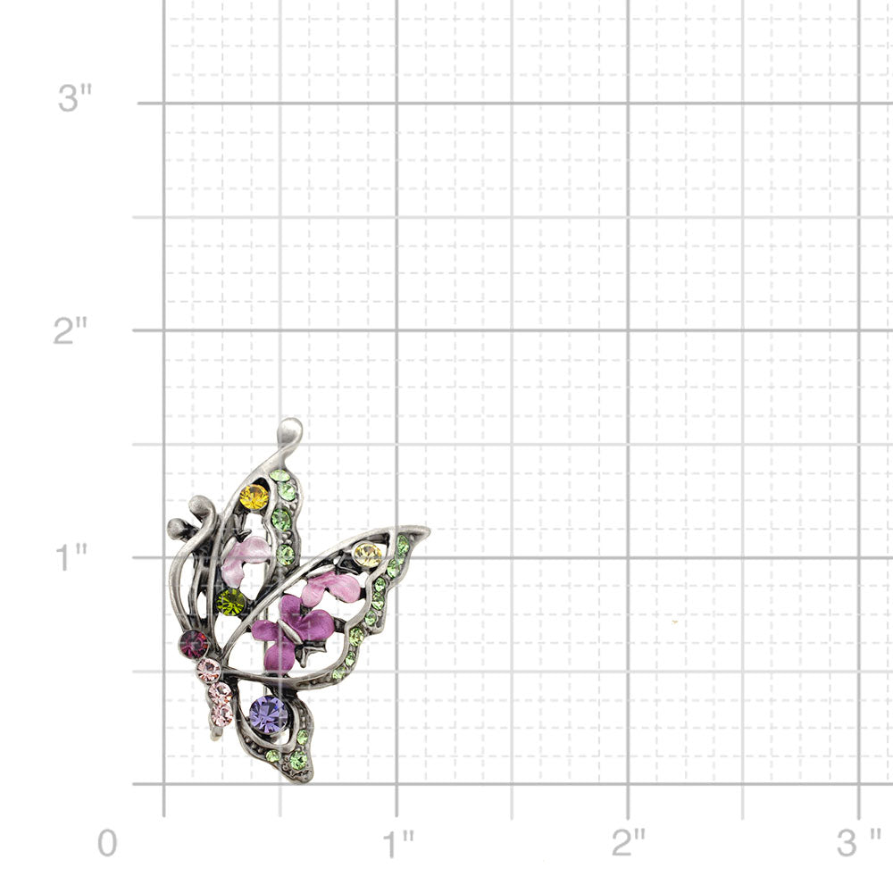 Purple Amethyst Butterfly Pin Brooch