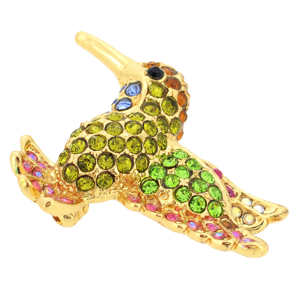 Multicolor Hummingbird Lapel Pin