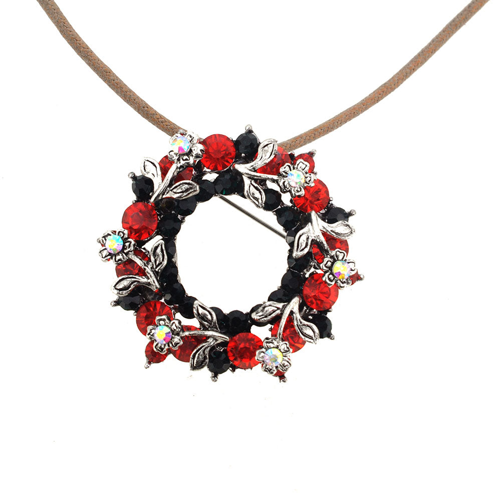 Christmas Wreath Pin Brooch And Pendant