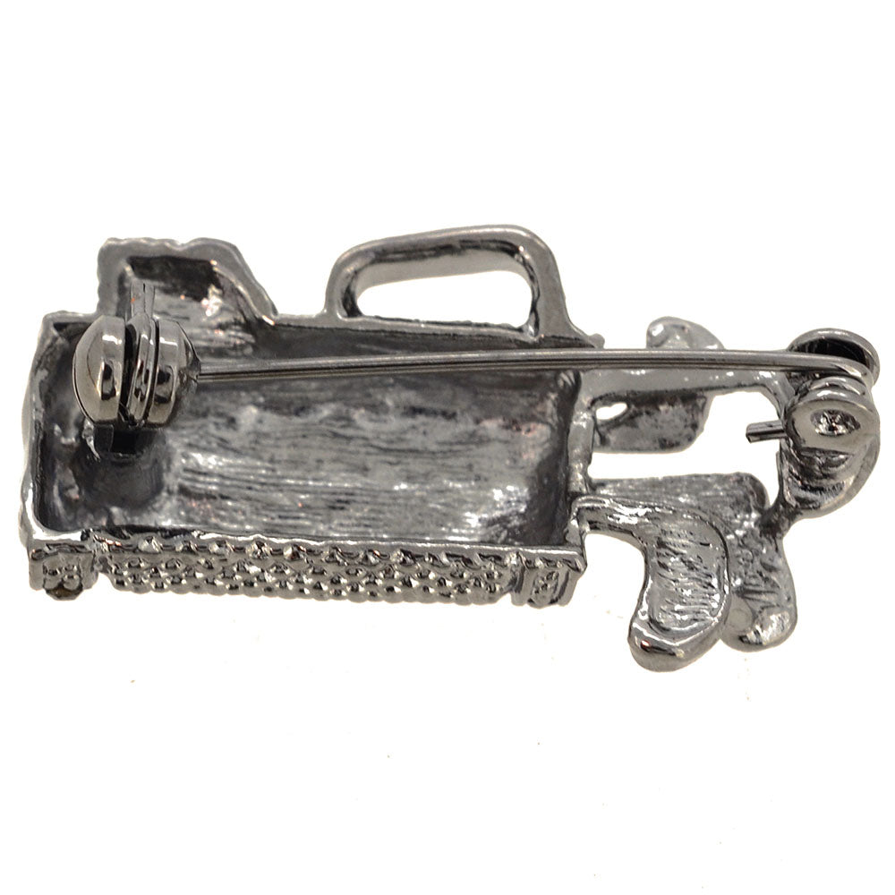 Black Golf Set Pin Brooch