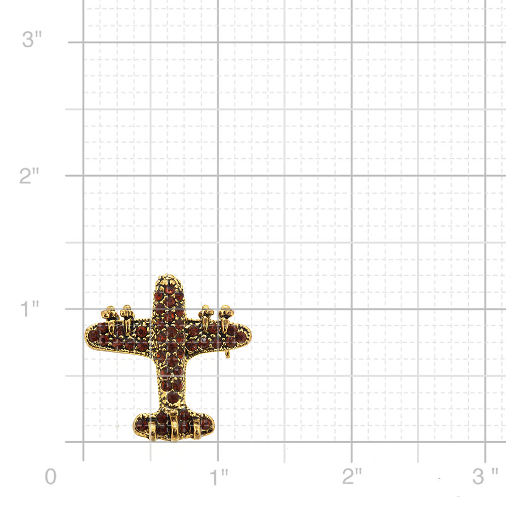 Vintagestyle Golden Airplane Pin Brooch