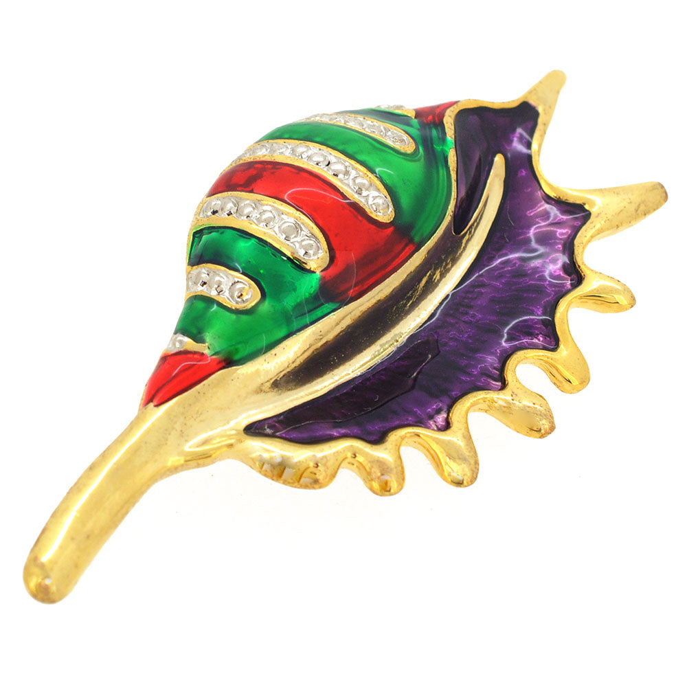 Sea Conch Shell Pin Brooch
