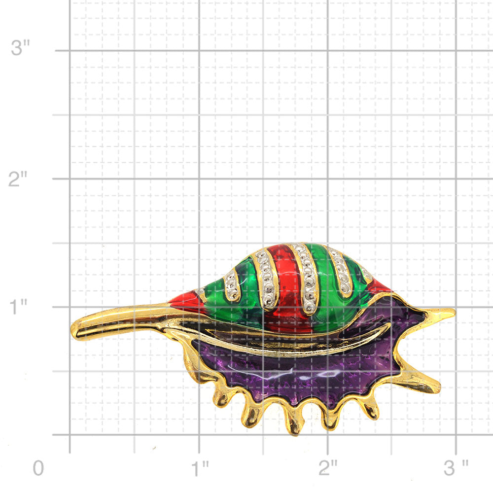Sea Conch Shell Pin Brooch