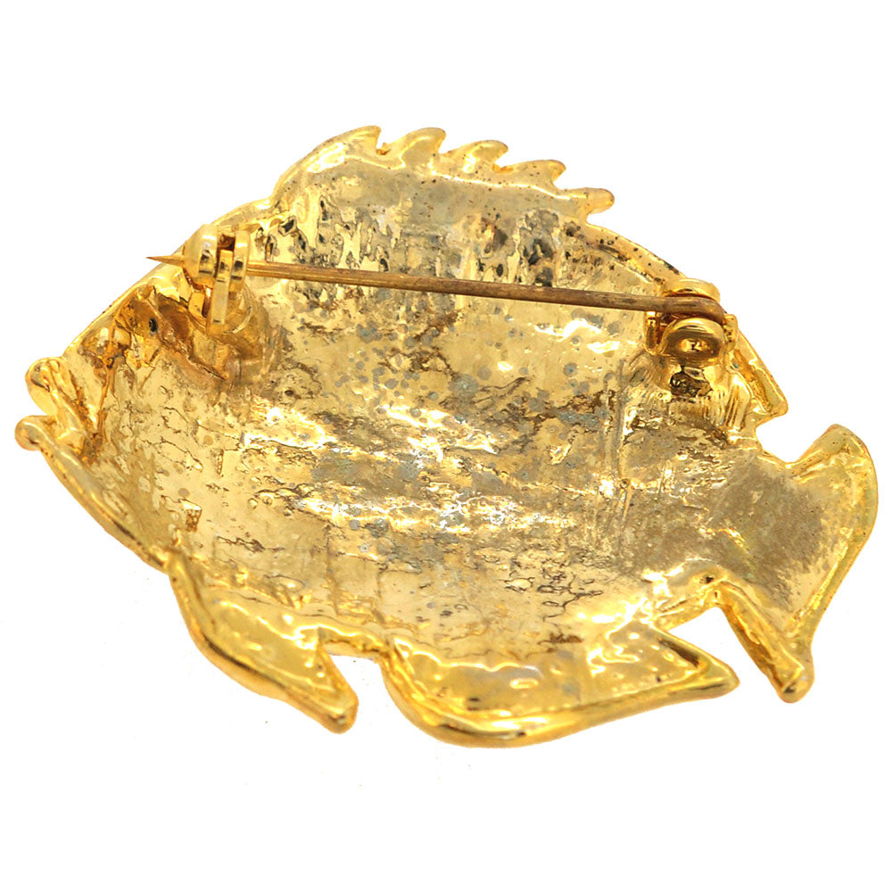 Multicolor Enamel Fish Pin Brooch