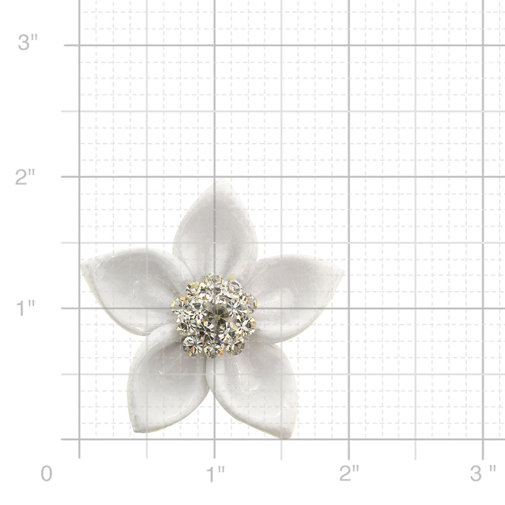 White Enamel Pin Brooch