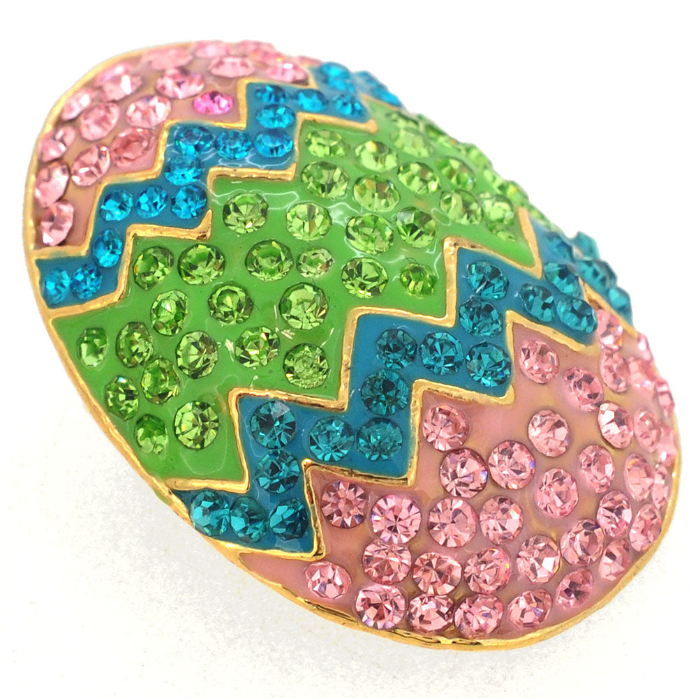 Erinite Easter Egg Crystal Pin Brooch
