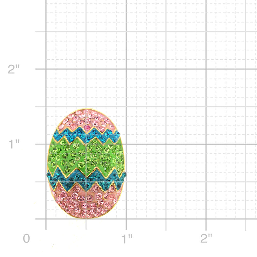 Erinite Easter Egg Crystal Pin Brooch