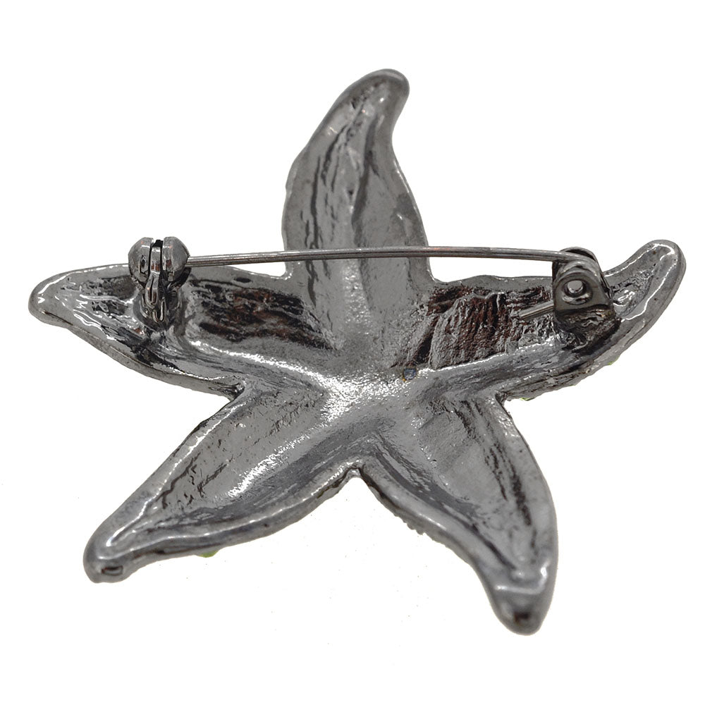 Green Starfish Pin Brooch