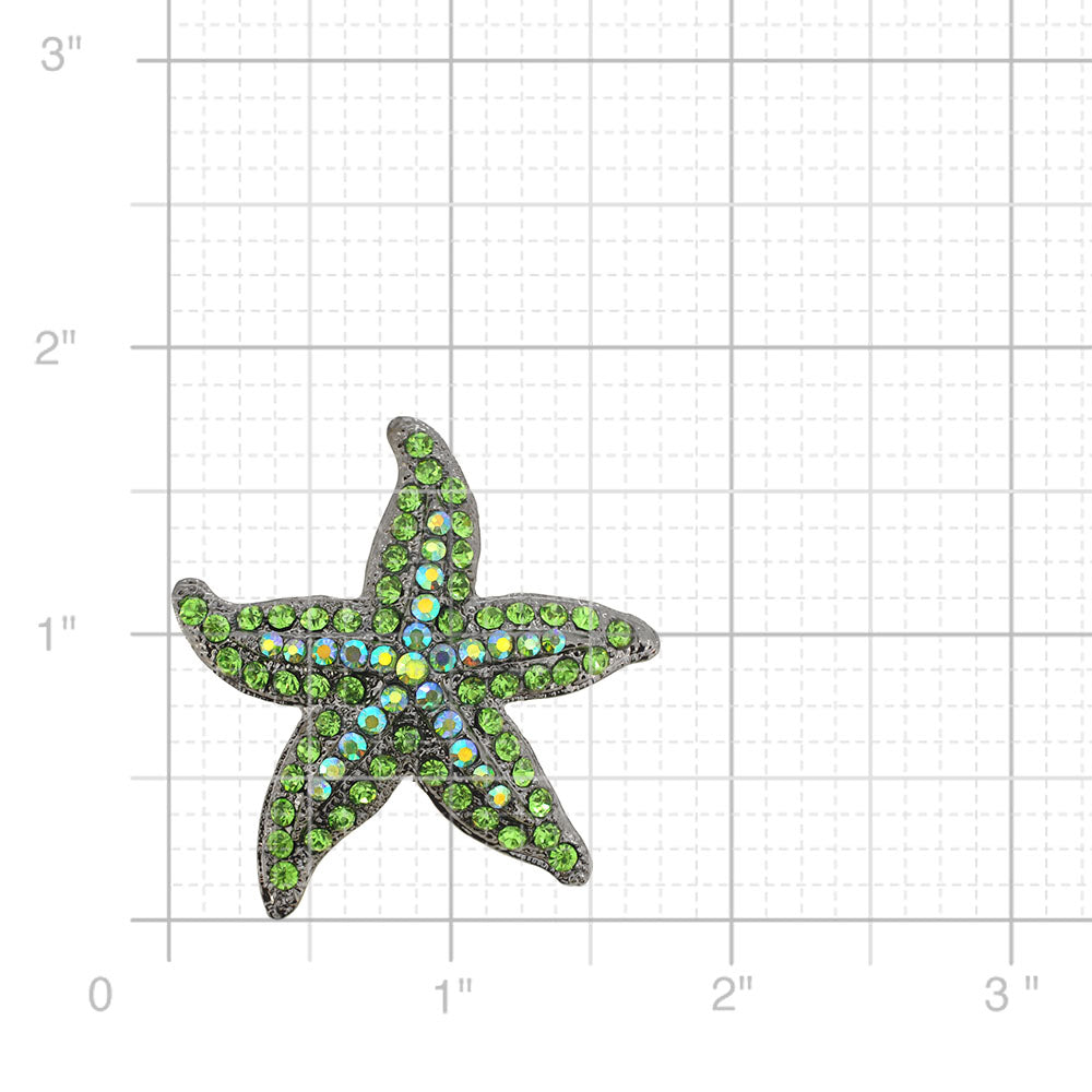 Green Starfish Pin Brooch