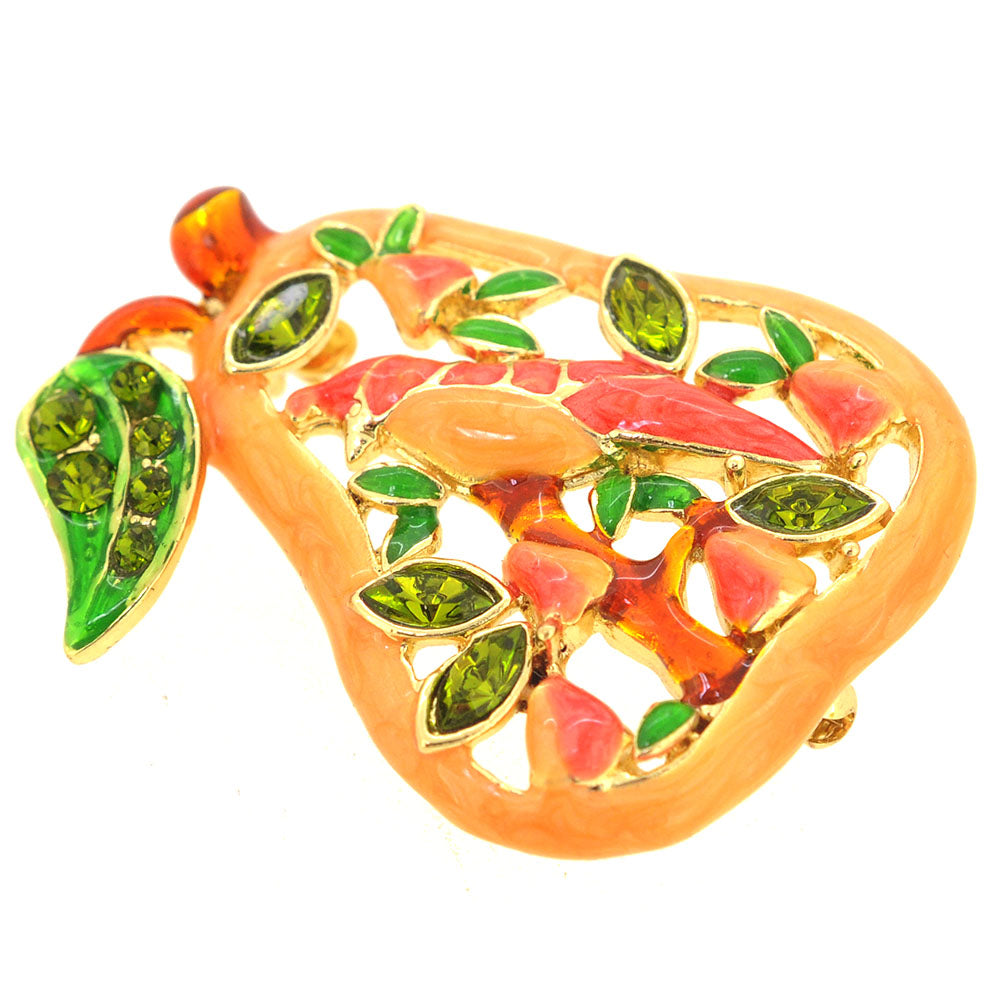 Partridge In A Pear Tree Christmas Brooch