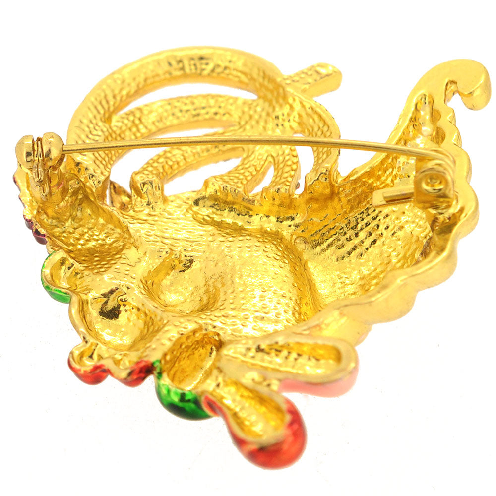 Golden Cornucopia Brooch Pin