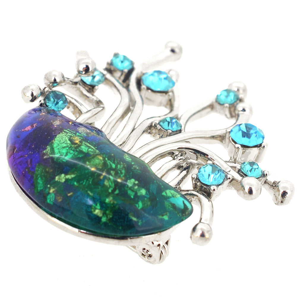 Blue Jellyfish Brooch Pin