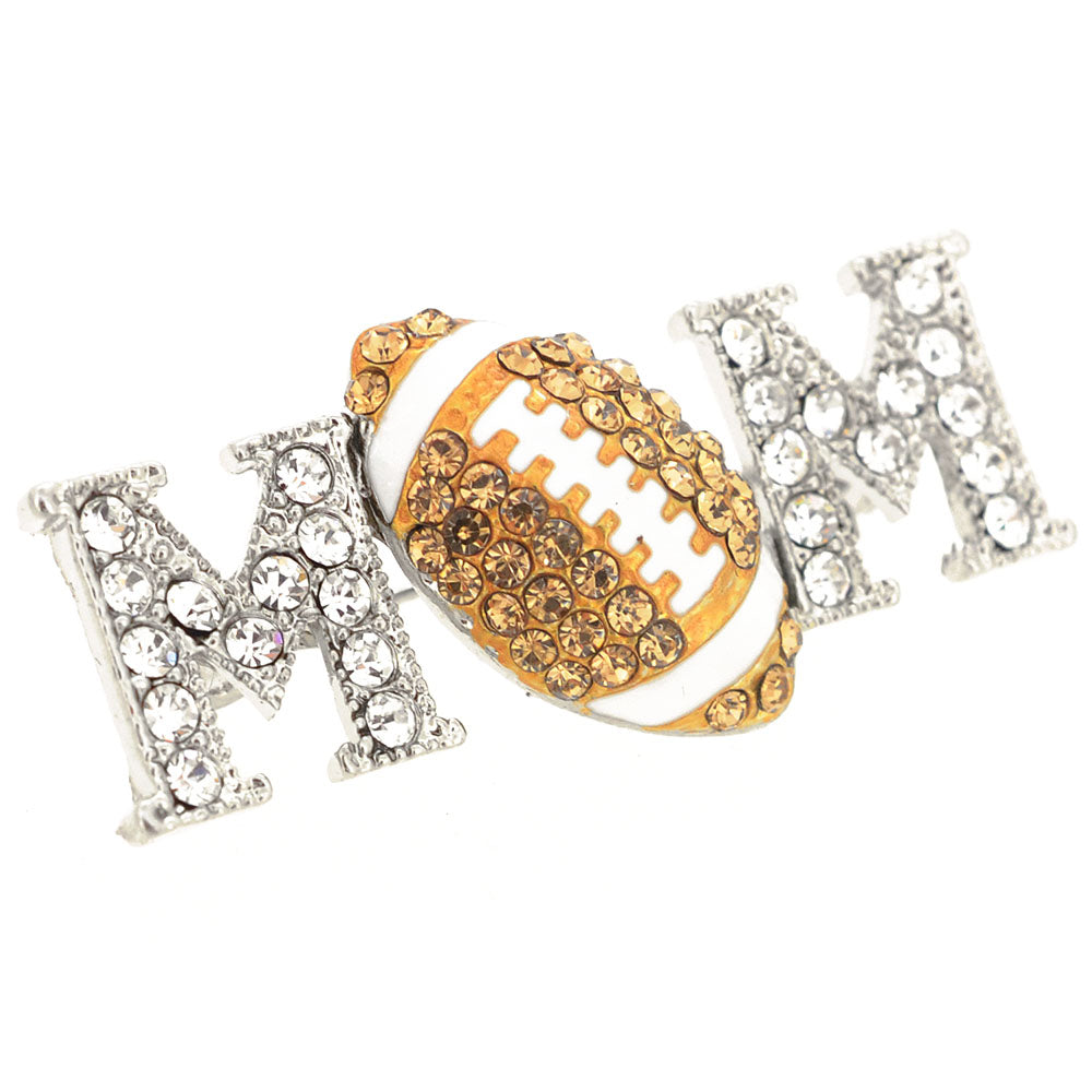 Football Mom Brooch Pin