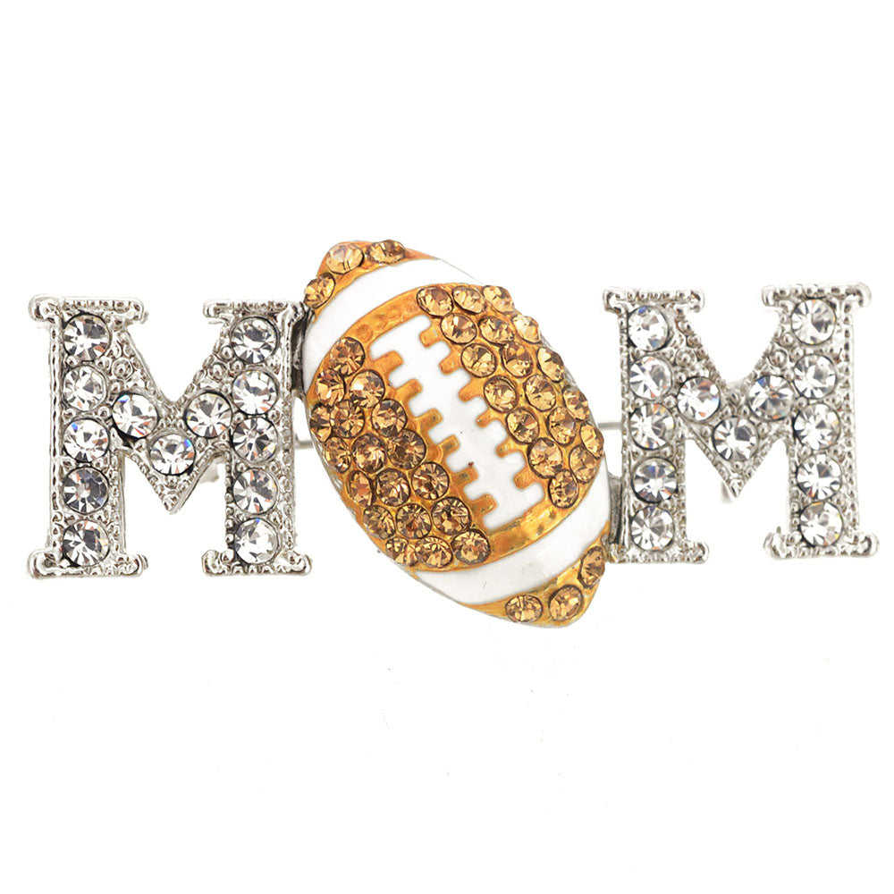 Football Mom Brooch Pin