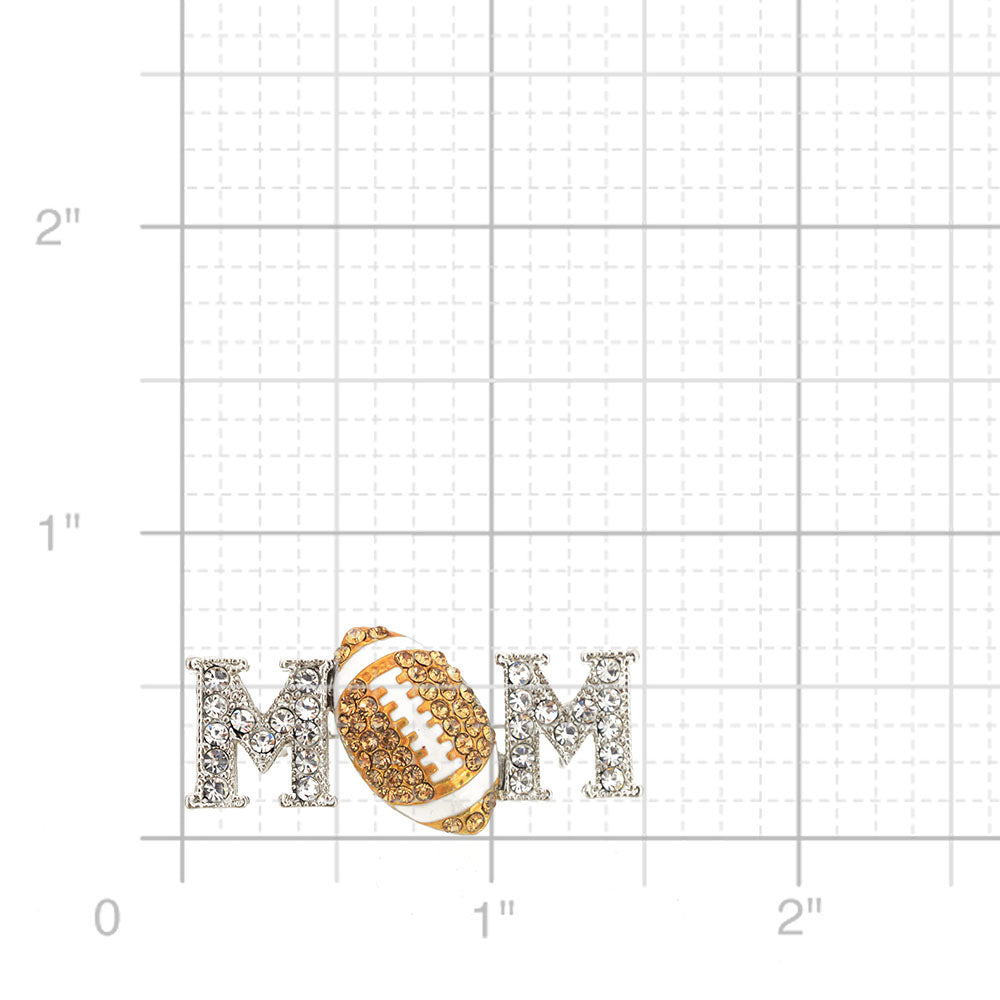 Football Mom Brooch Pin