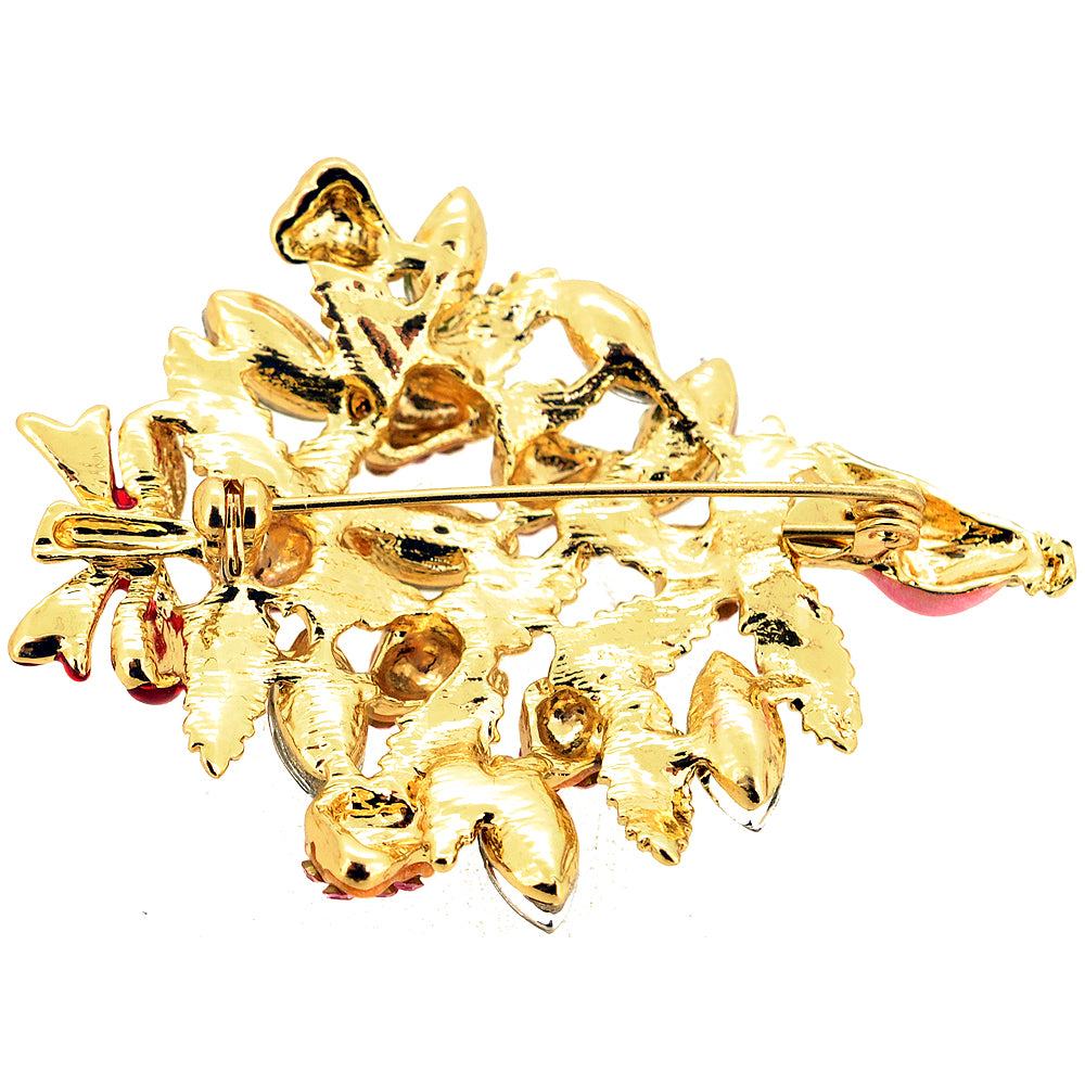 Partridge In A Pear Tree Christmas Brooch