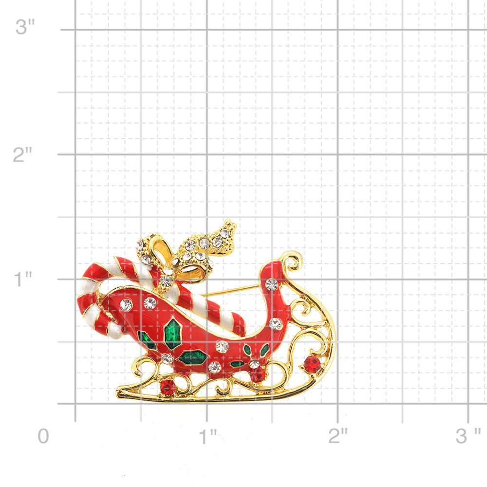 Christmas Sleigh Brooch