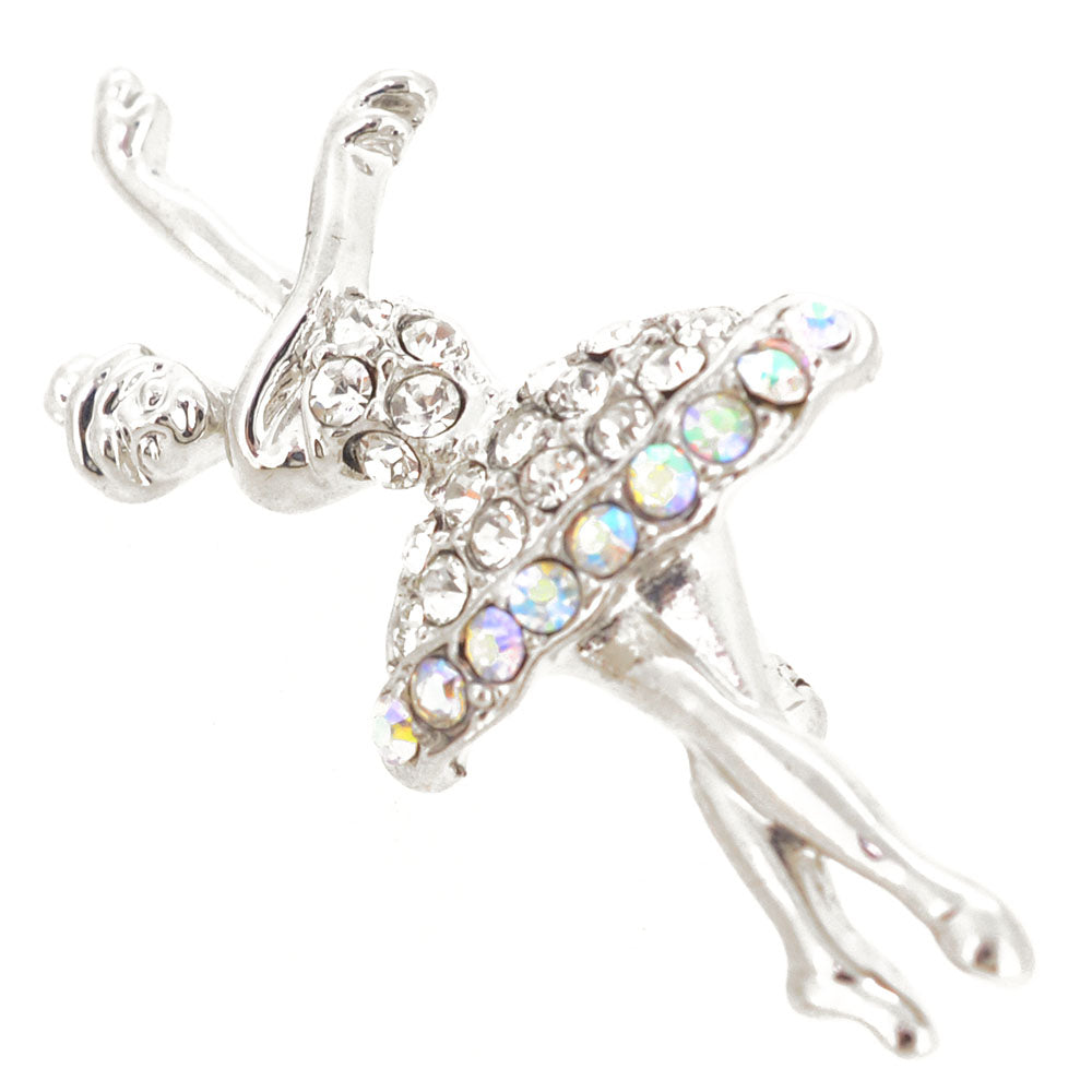 Silver Ballet Dancer Brooch
