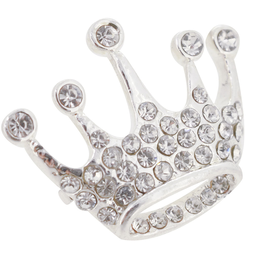 Silver Crown Brooch