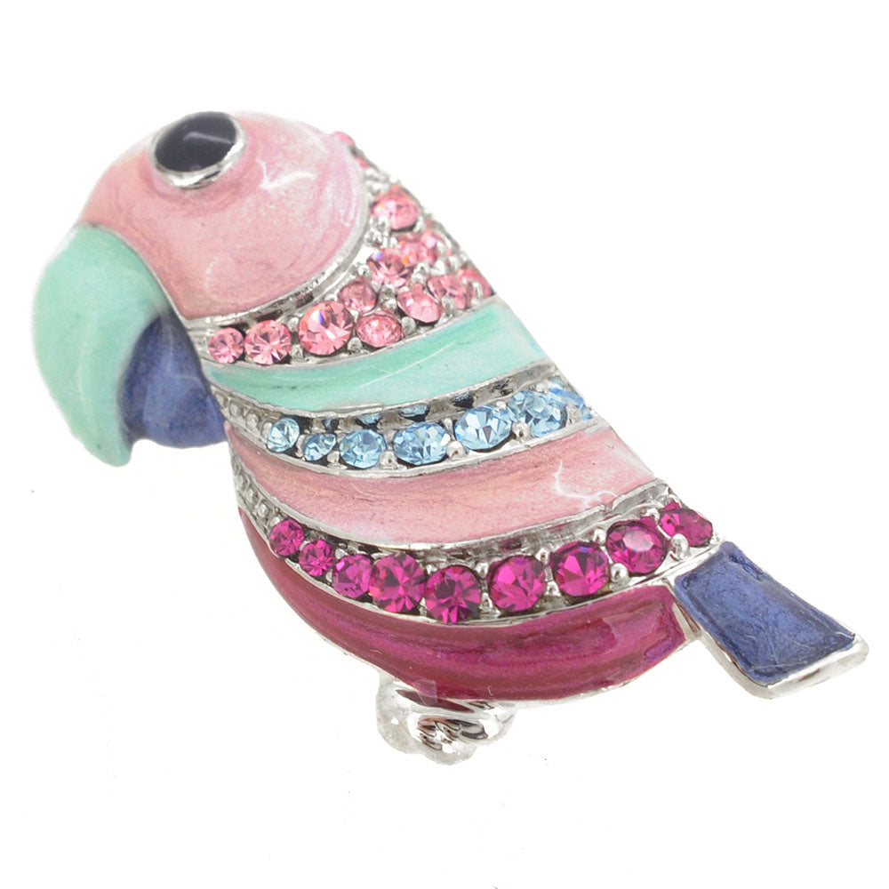 Purple Parrot Pin Brooch