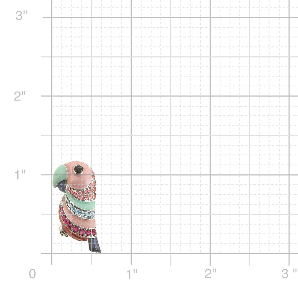 Purple Parrot Pin Brooch