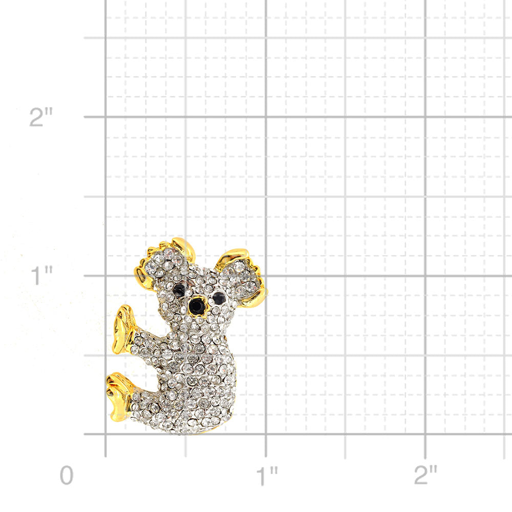 Crystal Koala Pin Brooch