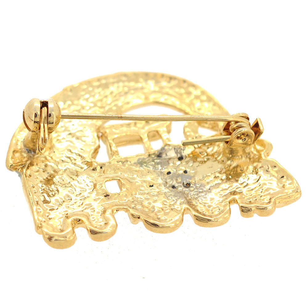 Pastel Rainbow Train Pin Brooch