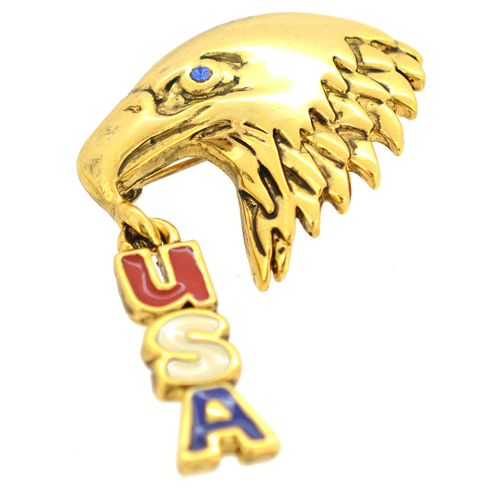 Patriotic USA Eagle Pin Brooch