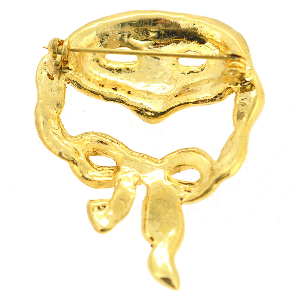 Masquerade Mask Crystal Brooch Pin
