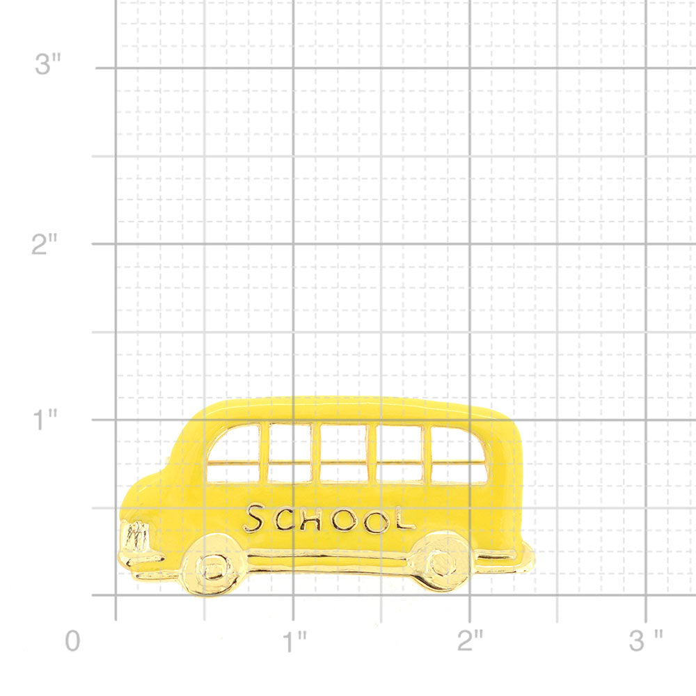 Teacher's School Bus Brooch