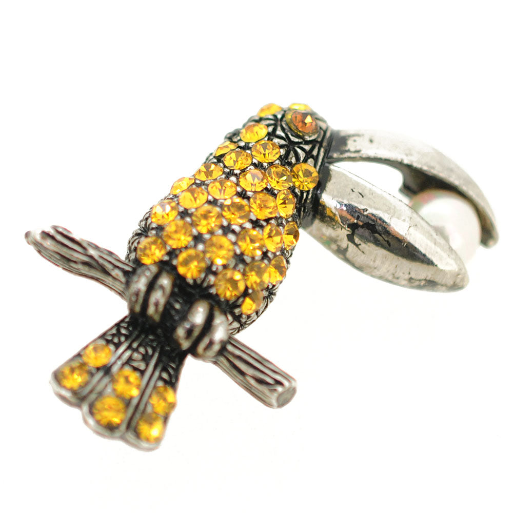 Parrot With Pearl Brooch
