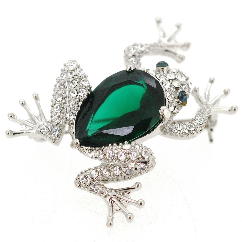 Green Frog Brooch
