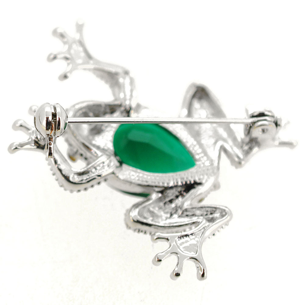 Green Frog Brooch