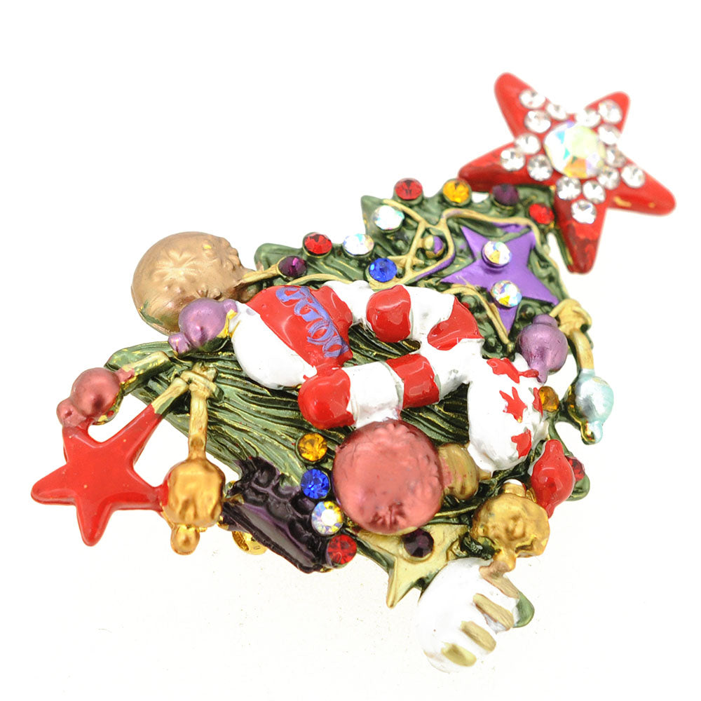 Multicolor Christmas Tree Christmas Brooch