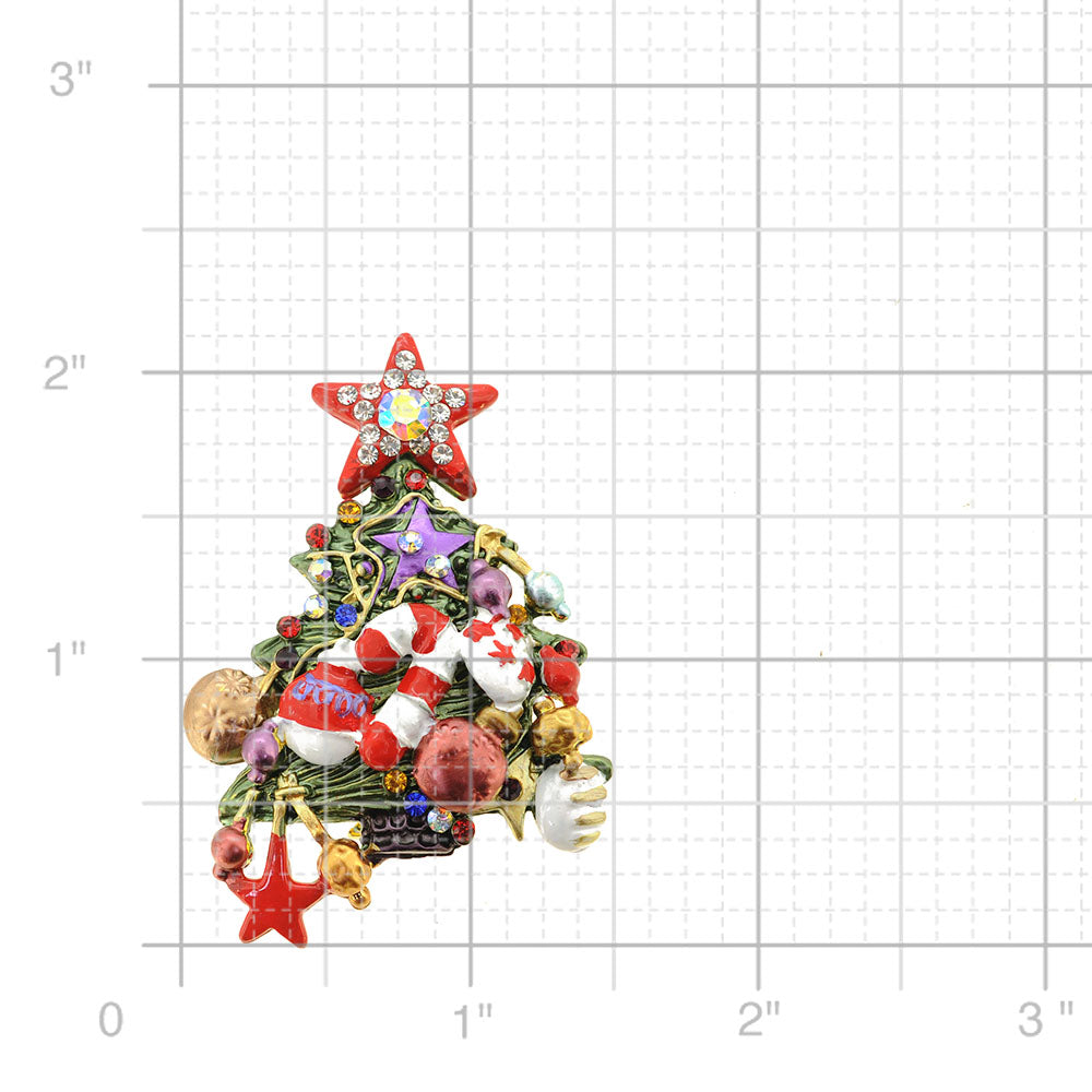 Multicolor Christmas Tree Christmas Brooch