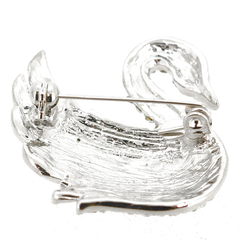 Black White Swan Brooch
