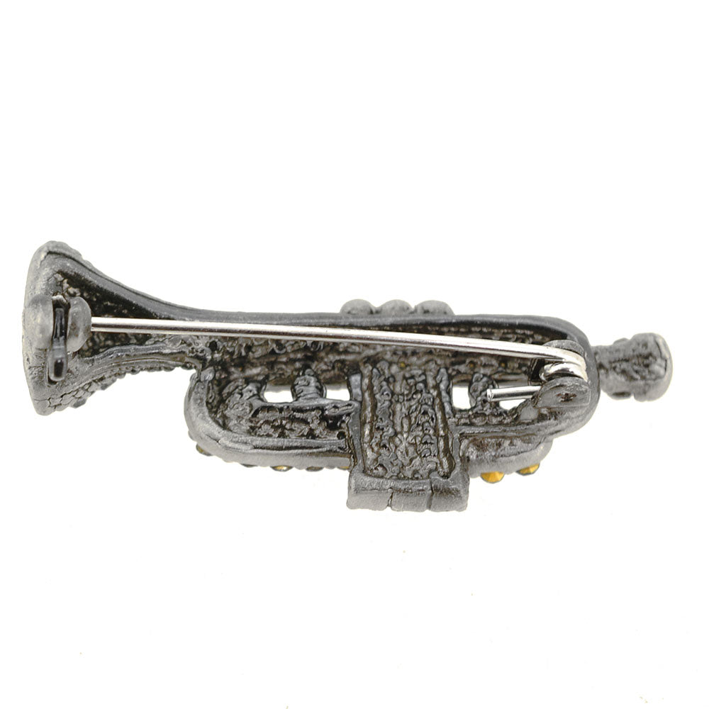 Black Trumpet Pin Brooch