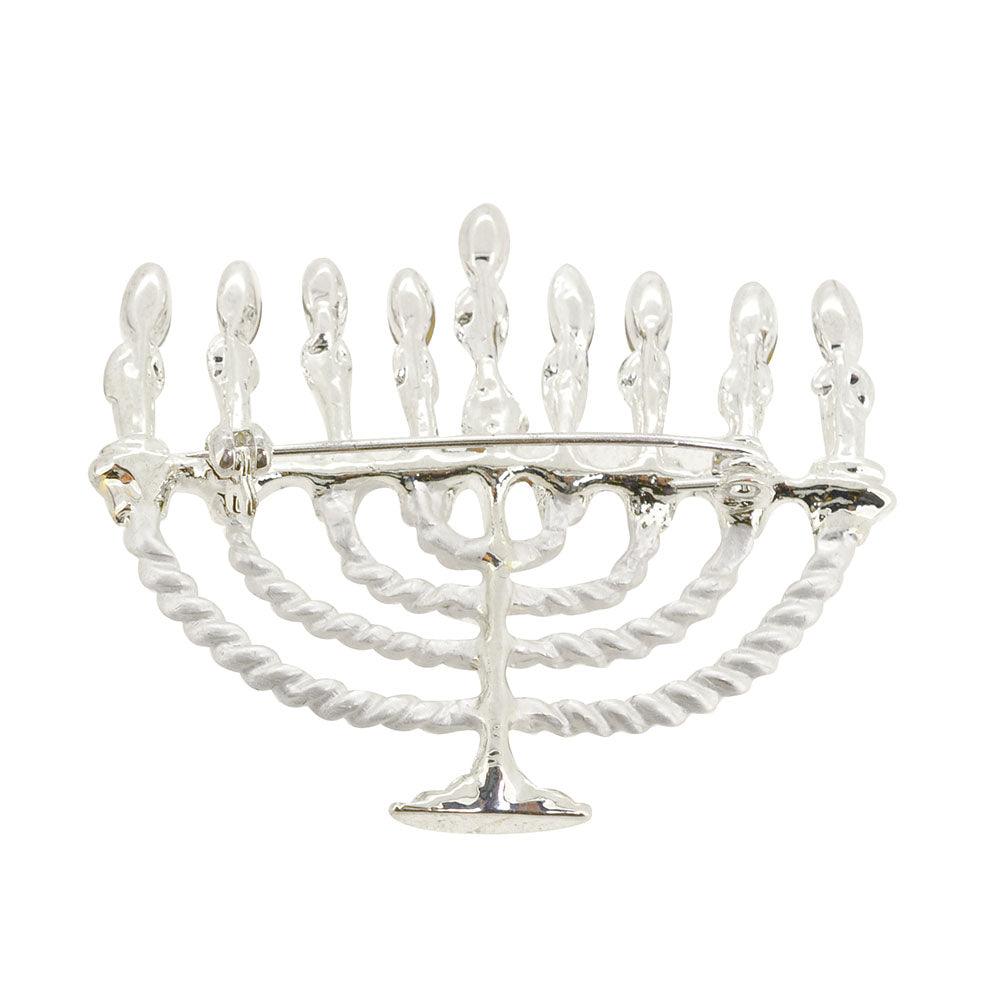 Hanukkah Menorah Brooch